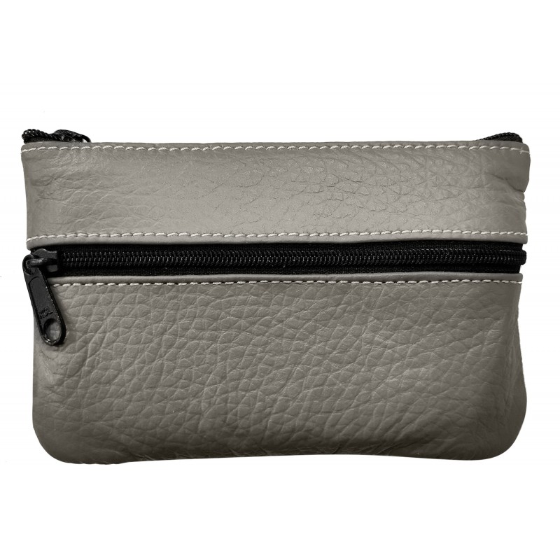Kožená kľúčenka KL-01 light grey