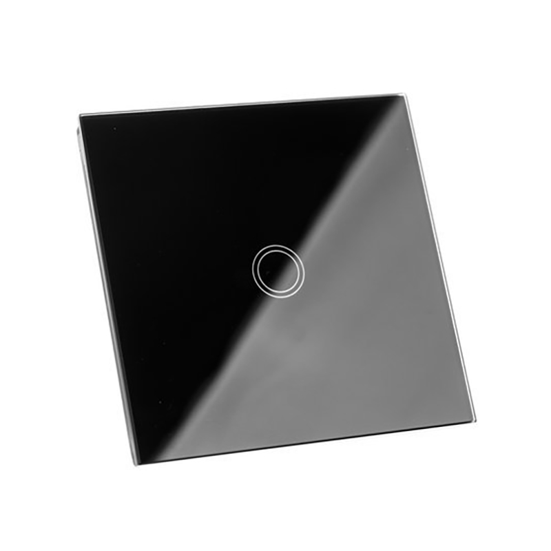 Vypínač dotykový sklenený čierny