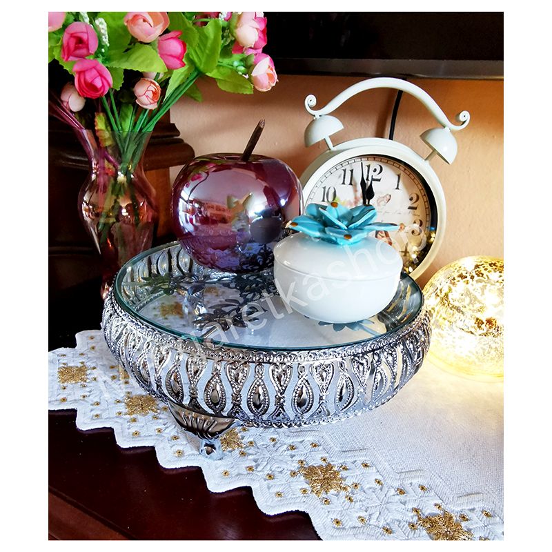 Podnos na nožičkách dekoračný luxusný