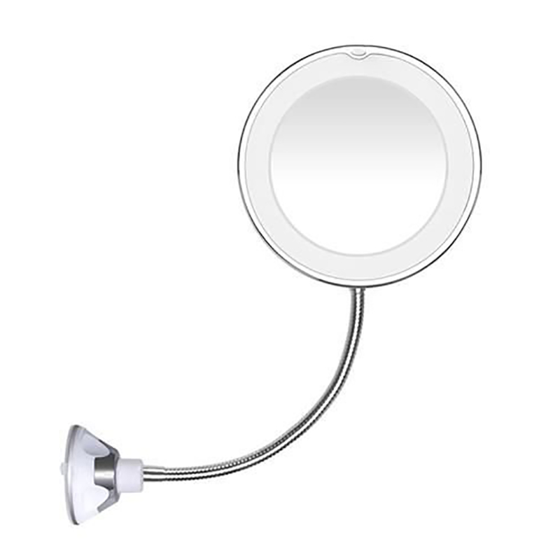 Kozmetické LED zrkadlo s prísavkou