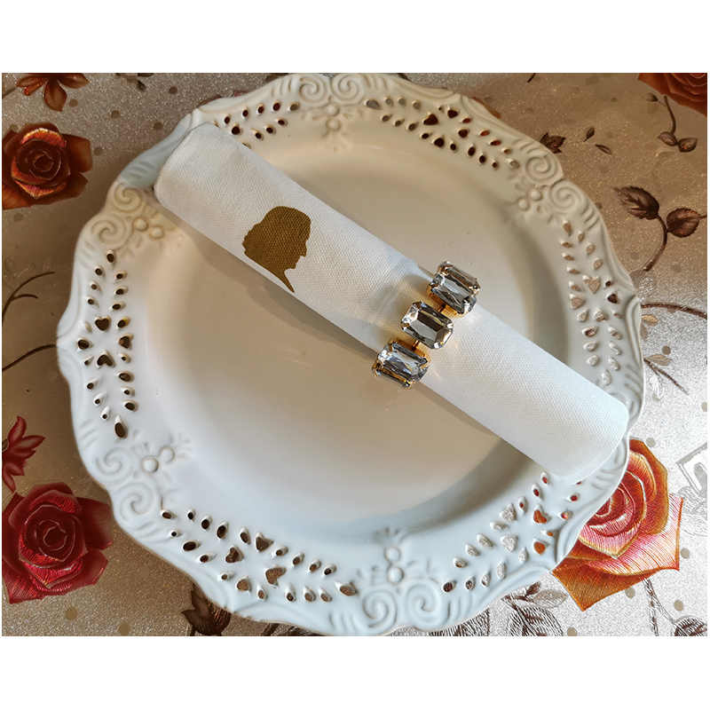 Obrúčky na servítky 4ks zlaté AFRODITA