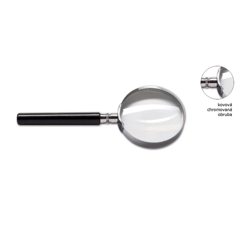 Lupa 75 mm plast/kov/sklo