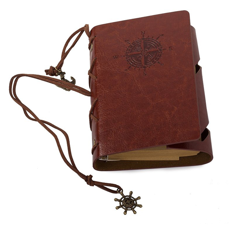 Vintage retro Cestovateľský denník hnedý