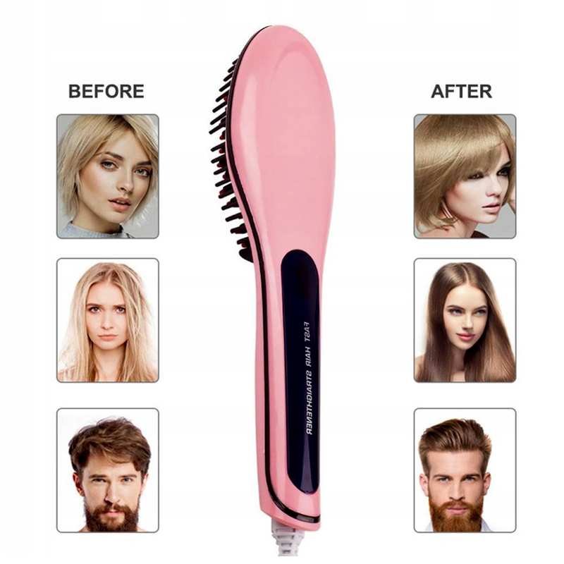 Elektrická kefa na šetrnú úpravu vlasov LCD