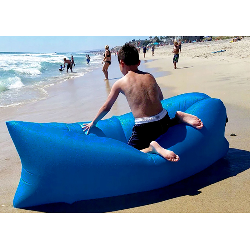 Lazy bag - Nafukovacia sofa modrá granátová