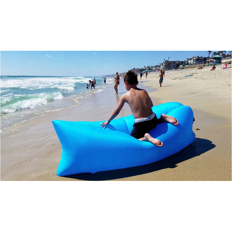 Lazy bag - Nafukovacia sofa modrá azúrová