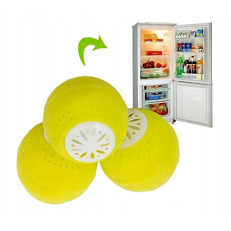 Pohlcovač pachov do chladničky – žlté guľky, 3 ks
