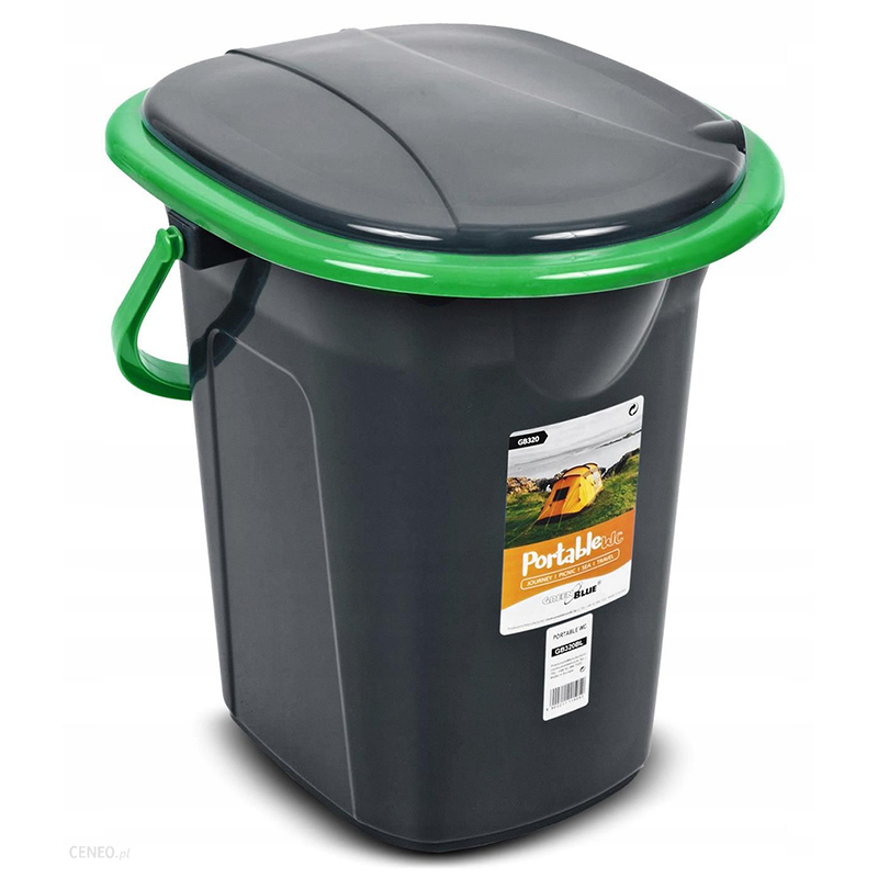 GreenBlue GB320GB - Turistická toaleta WC prenosné čiernozelené 