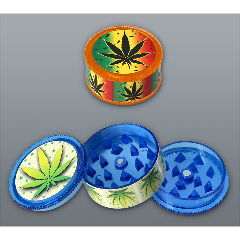 Mlynček plastový s potlačou - List 4: 4,2 x 2 cm