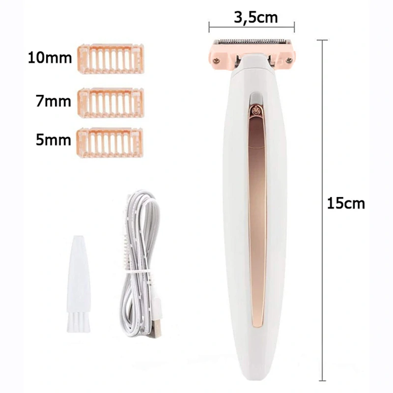 Depilátor na telo USB s LED osvetlením