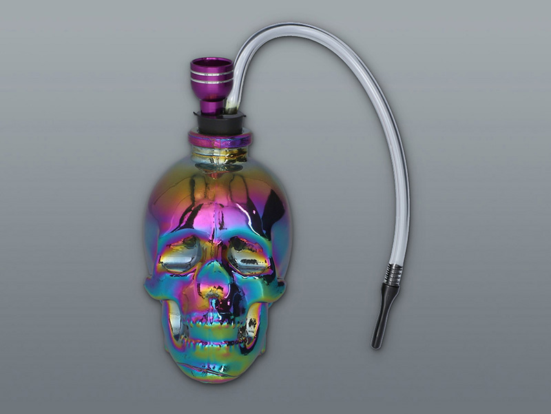 Inhalačná vodná váza Rainbow Skull