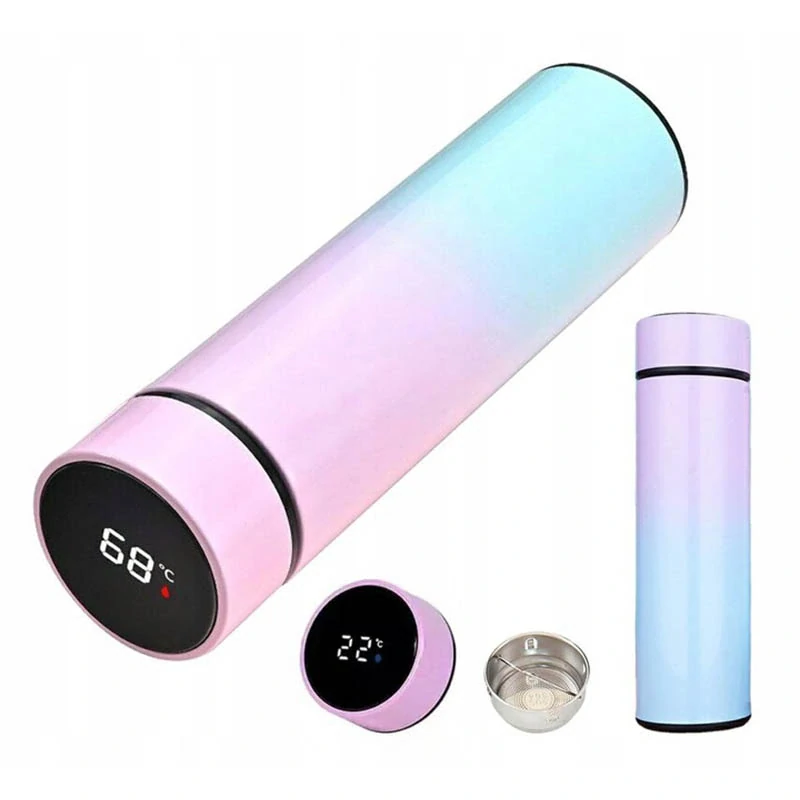 Inteligentný termohrnček s displejom 500ml dúhový