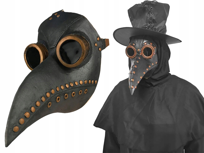Latexová maska Doktor Čierna smrť