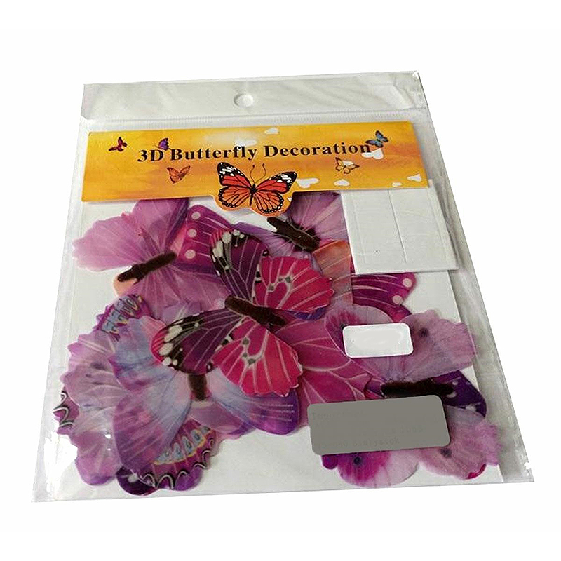 Nálepky na stenu - Motýle fluorescenčné 12ks