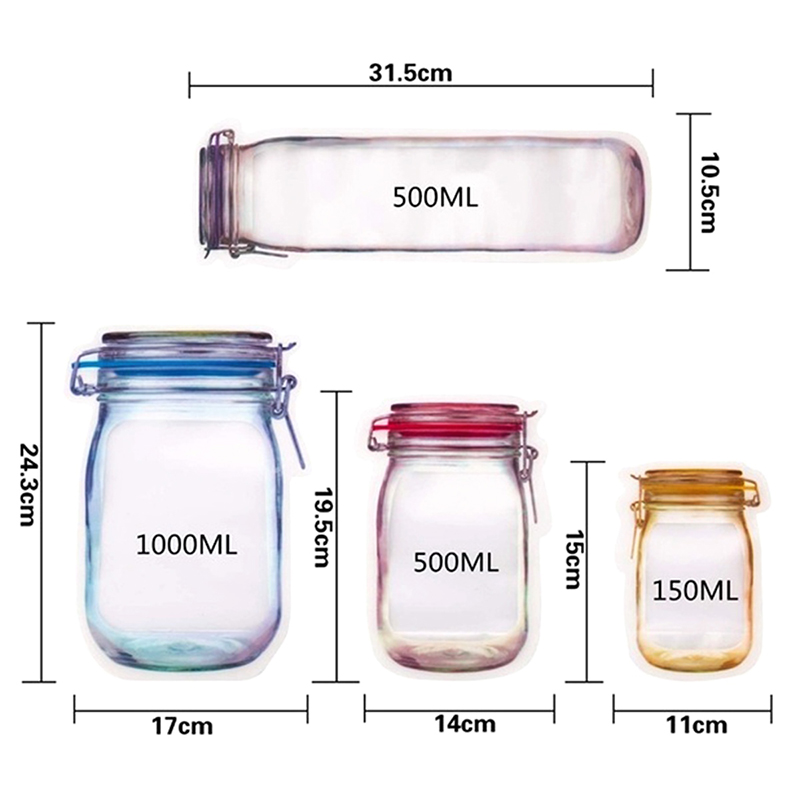 Sada vreciek s plastovým zipsom 20ks