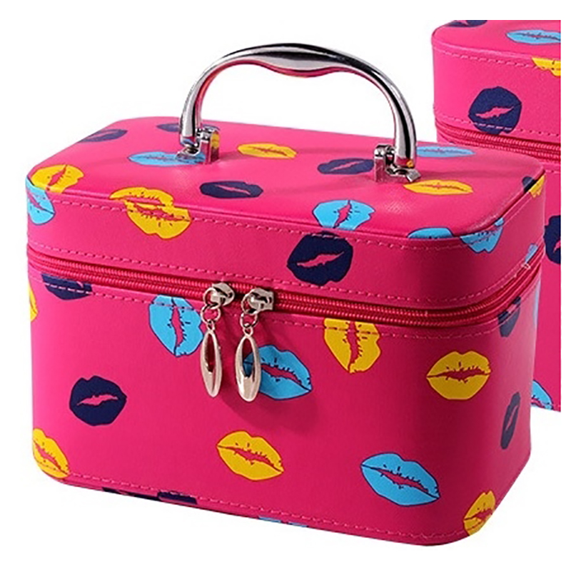 Elegantný kufrík na kozmetiku a bižutériu ružový