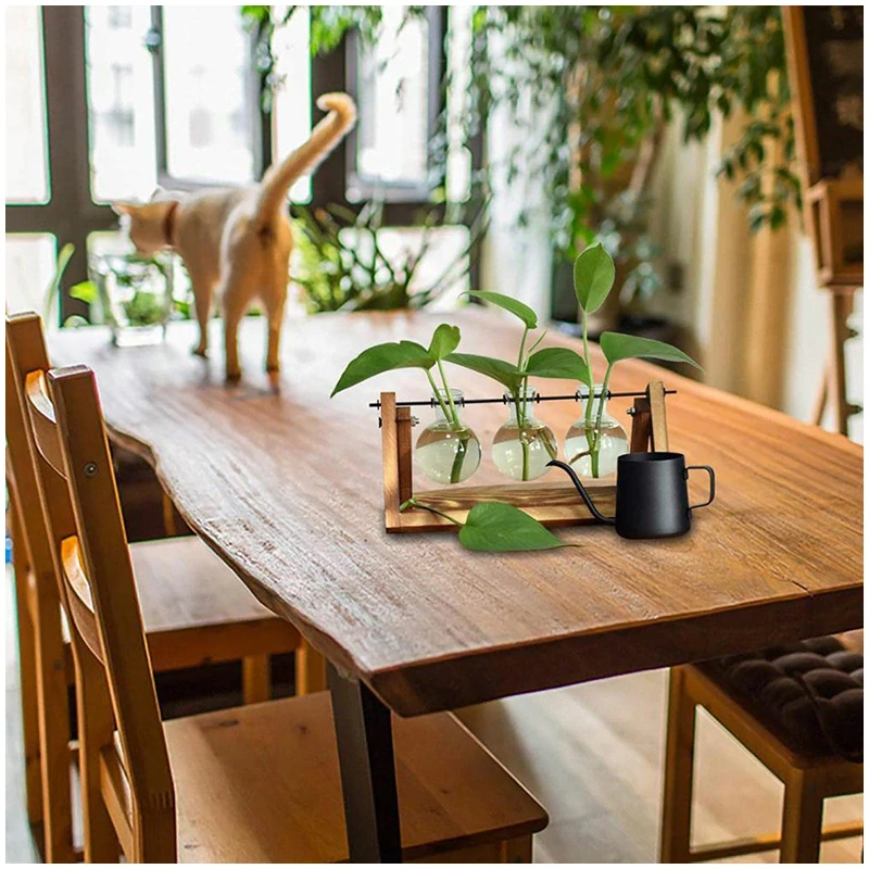 Hydroponická váza s tromi sklenenými nádobami