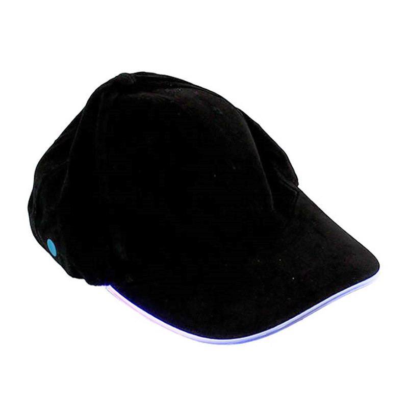 LED Čiapka so šiltom čierna