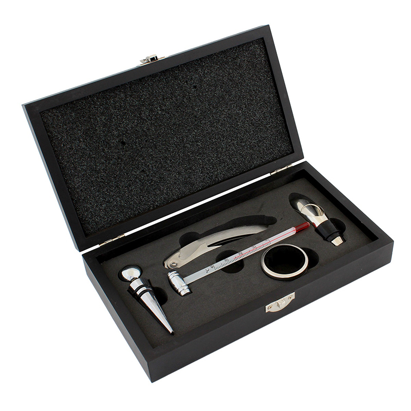 Darčeková sada na víno 5-dielna čierna