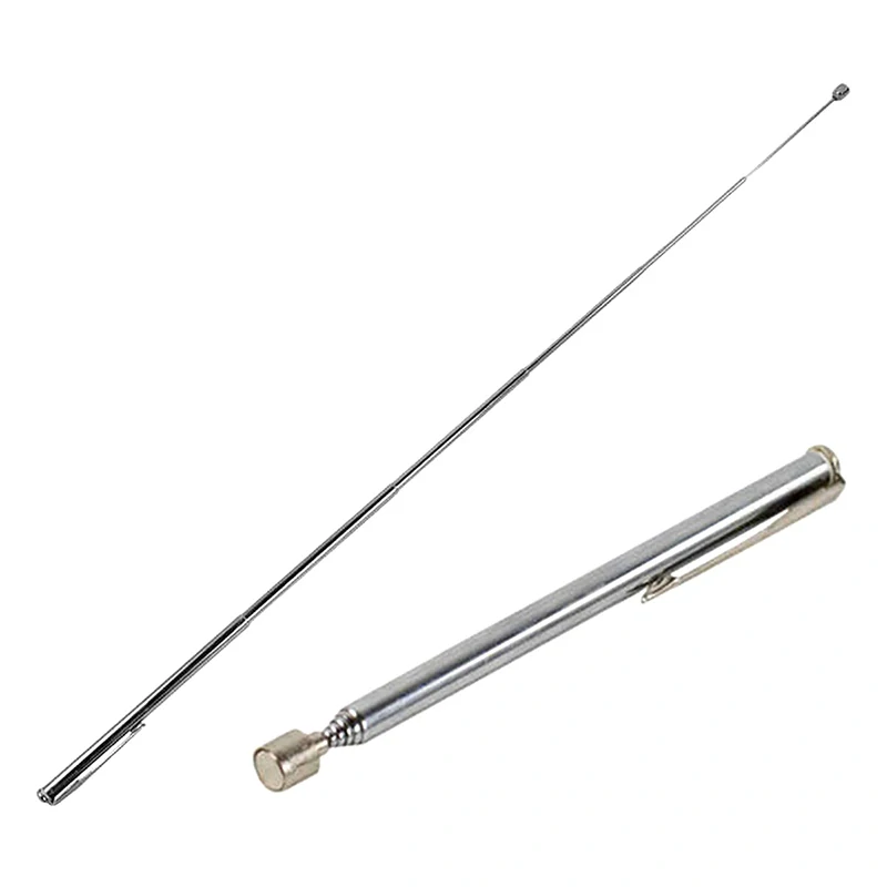Teleskopický magnetický uchopovač strieborný
