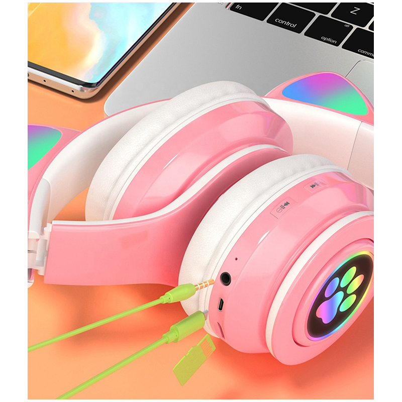 Slúchadlá BT 5.0 LED pink