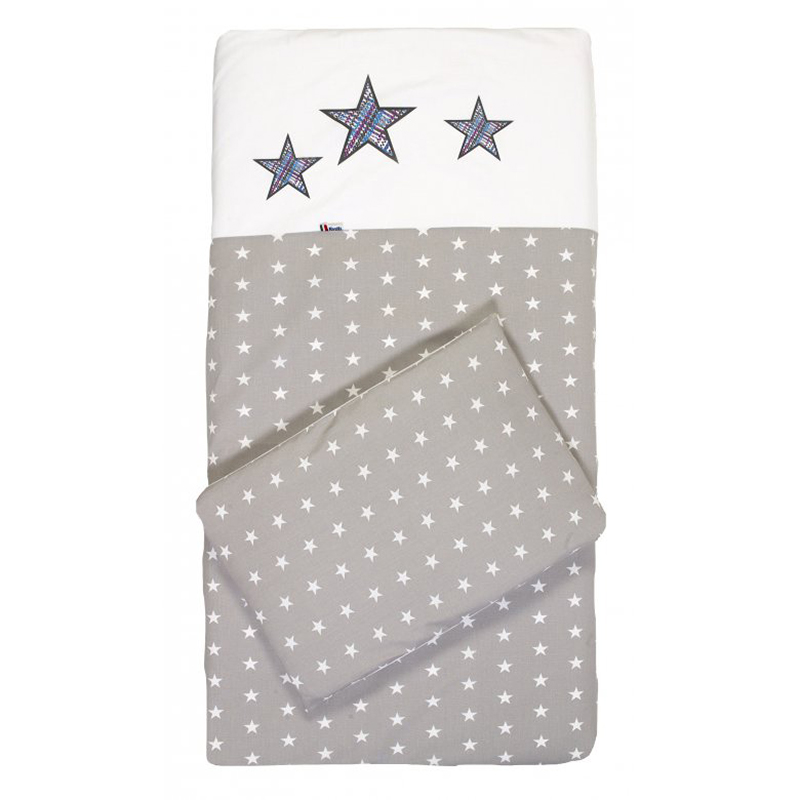 Feretti trojdielna súprava do detskej postieľky Grey Stars Trio