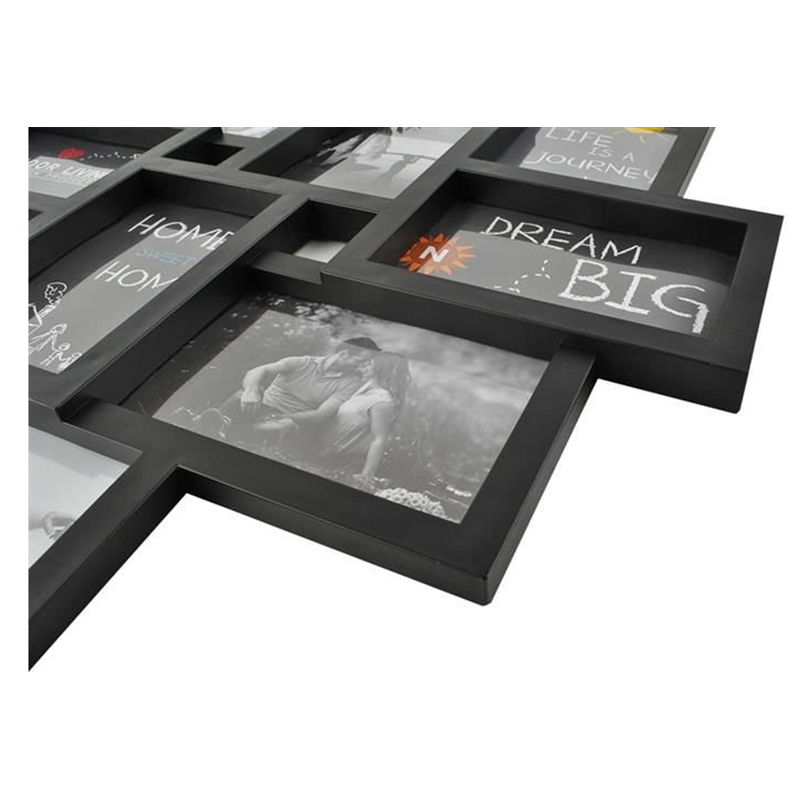 Multi fotorámček na 10 fotografií čierny