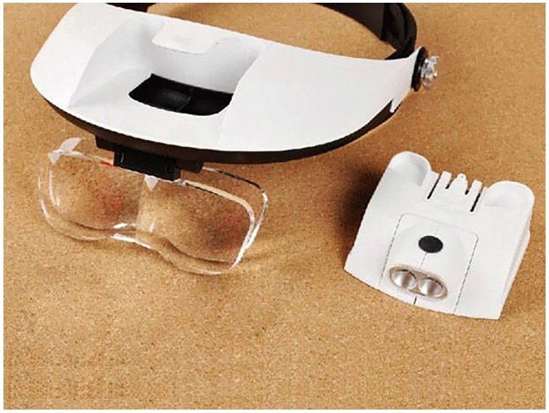 Profesionálna lupa na hlavu LED s vymeniteľnými šošovkami