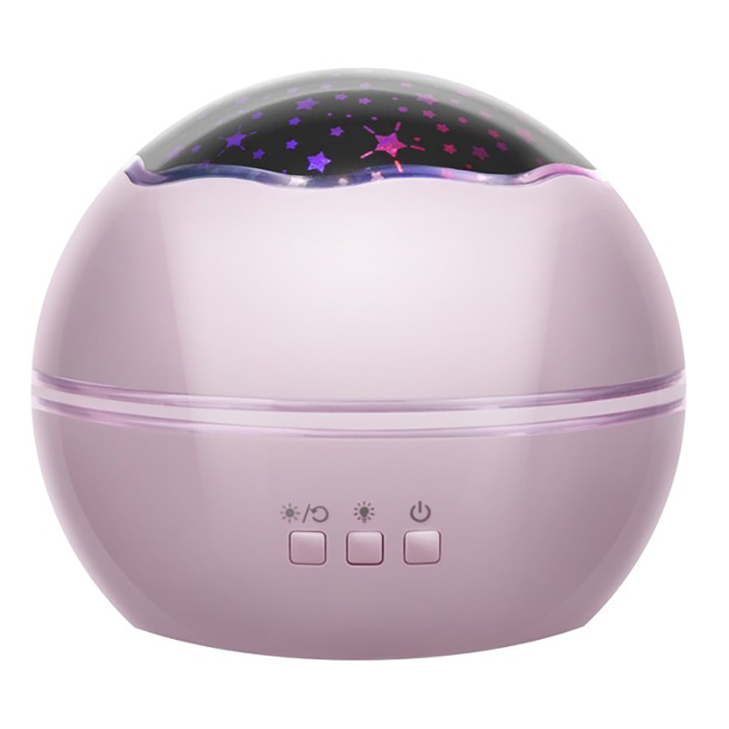 Nočná lampa s projektorom ružová