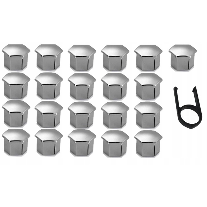 Krytky na skrutky kolies 19 mm chróm