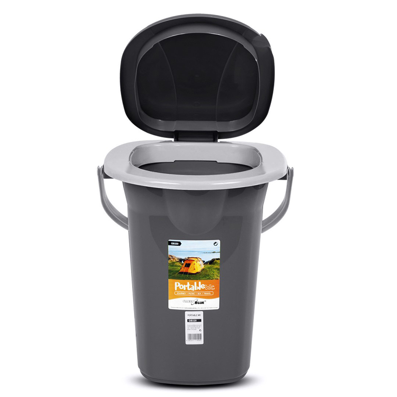 GreenBlue GB320AG - Turistická toaleta WC prenosné čiernosivá