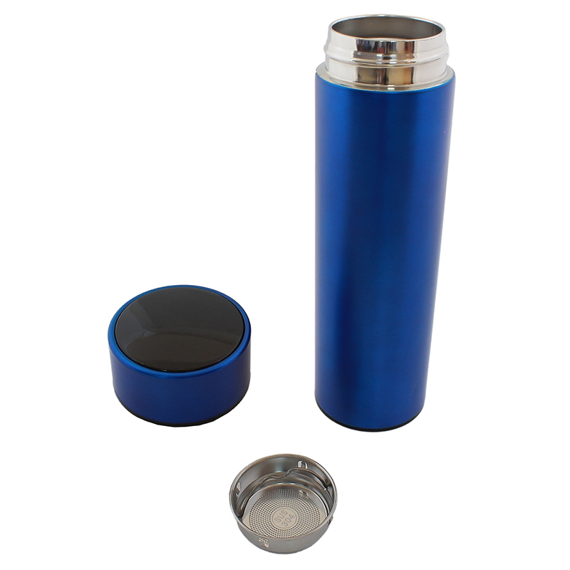 Termo hrnček s LED displejom modrý