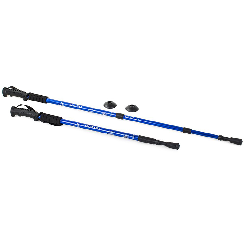 ENERGIA - Teleskopická turistická palica Nordic s kompasom  modrá 1ks