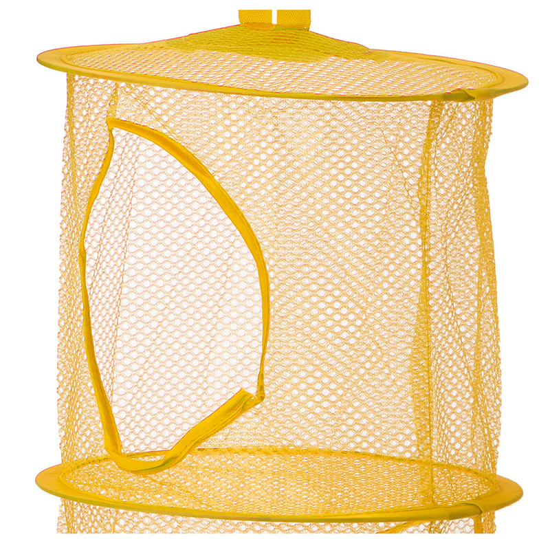 Závesný kôš - organizér trojposchodový žltý
