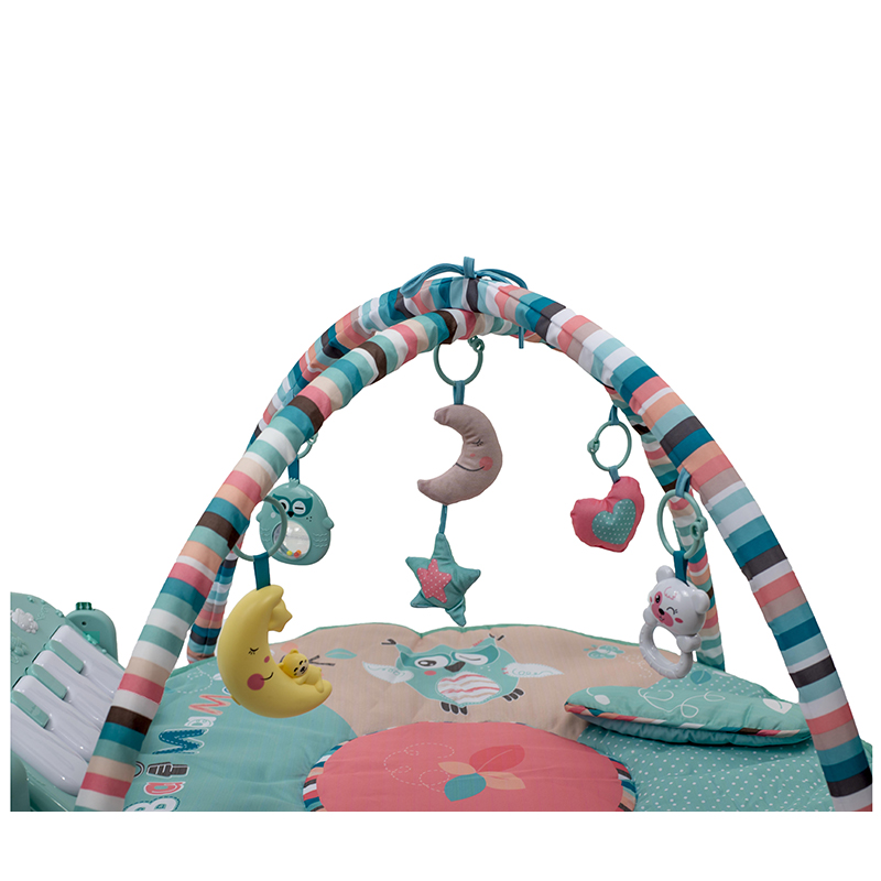 Vzdelávacia podložka pre deti 3 v 1 + piáno + hračky na zavesenie