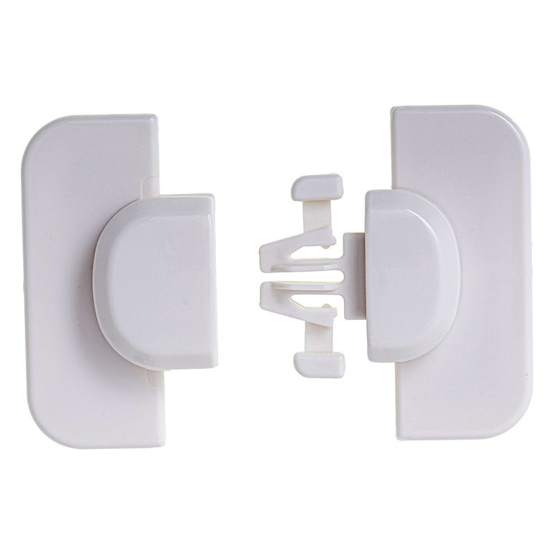 Rohová detská poistka na dvere a zásuvku biela