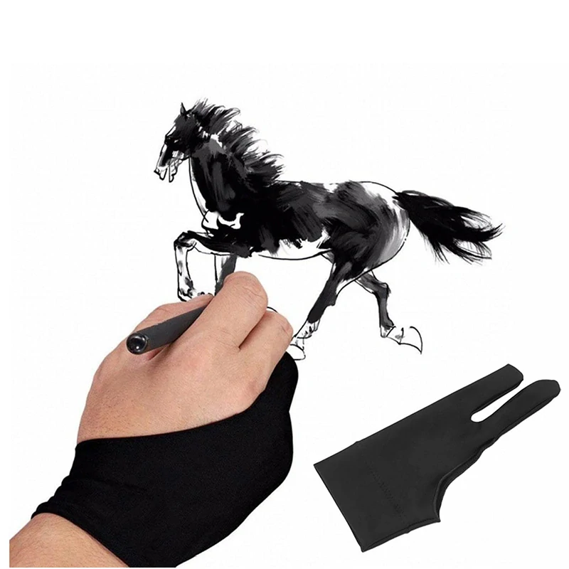 Rukavica na kreslenie na grafických tabletoch čierna