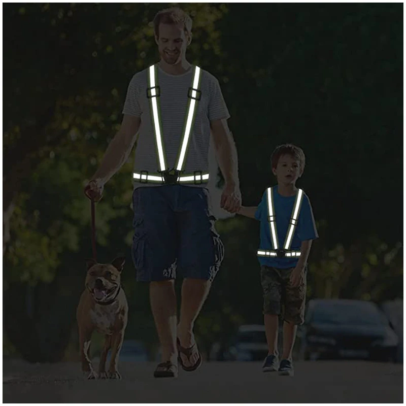 Reflexná vesta - Traky červené