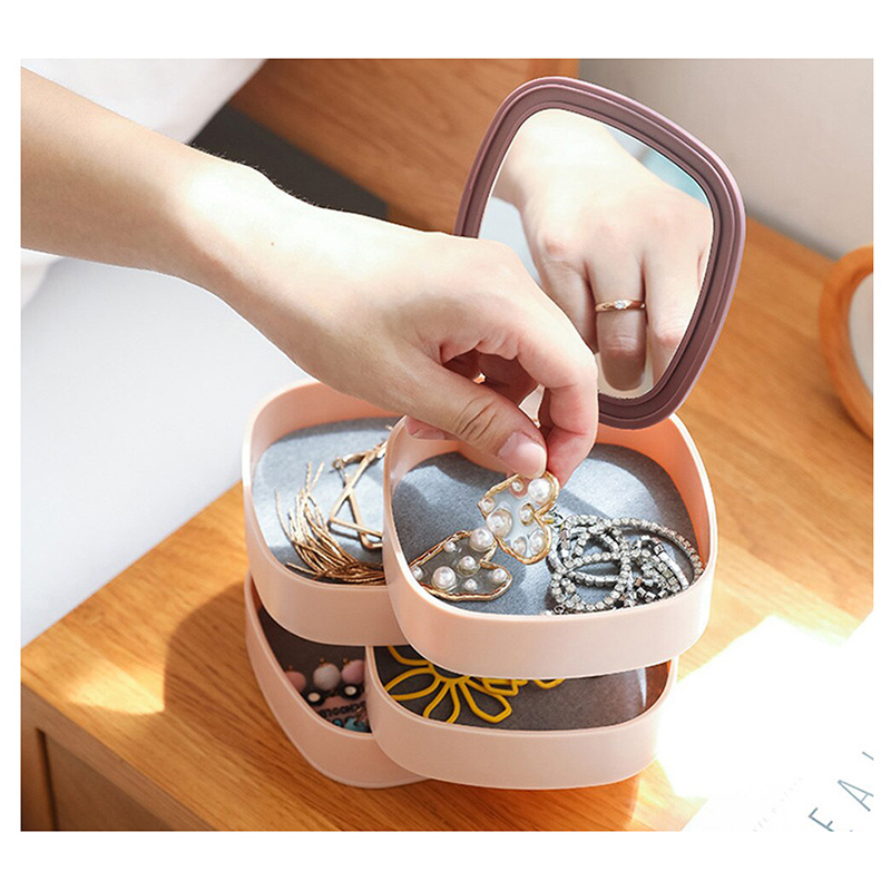 Organizér so zrkadlom na kozmetiku, bižutériu a drobnosti