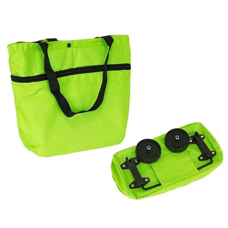 Taška nákupná na kolieskach zelená