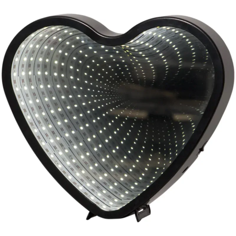 3D Srdce - LED Dekoračná lampa 25 x 23 cm čierna