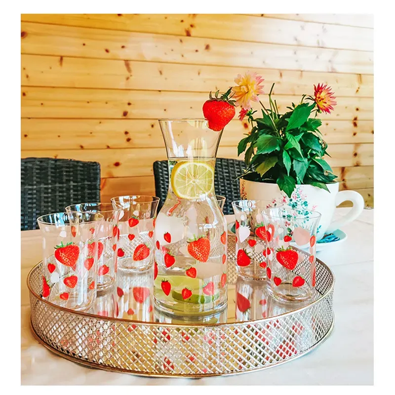 KROSNO - Súprava pohárov na nápoje a karafa Summer 7 ks 