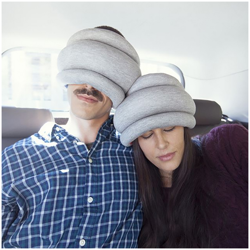 OstrichPilow Light - Cestovná maska a vankúš MODRÝ