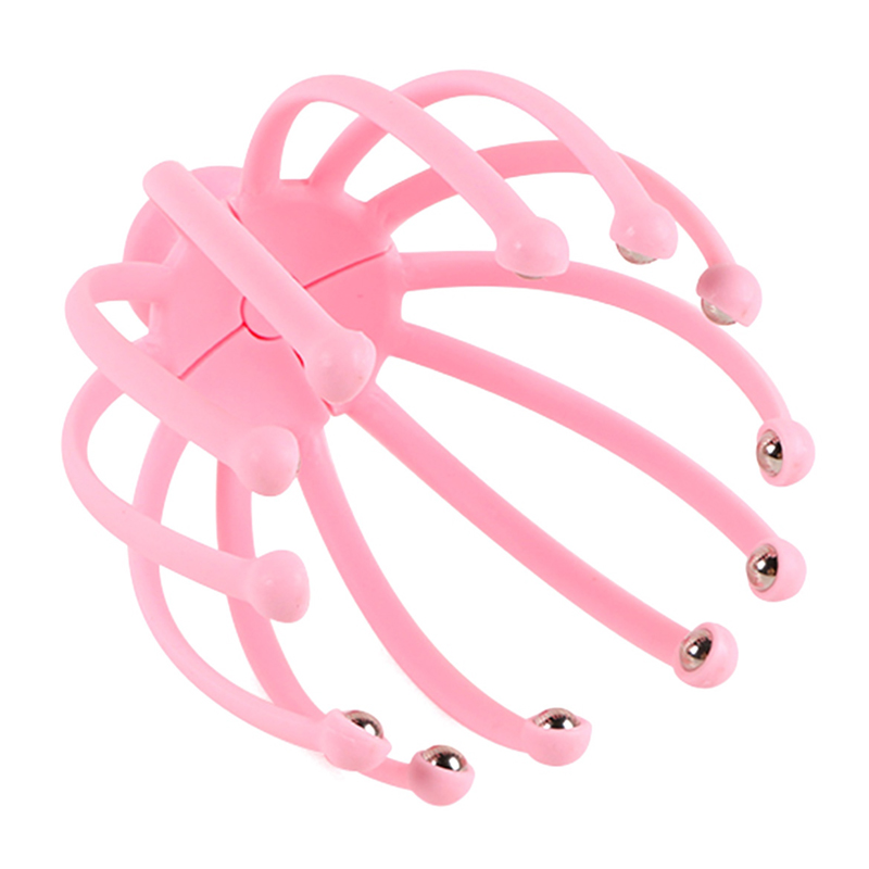 Masážna pomôcka na hlavu ružová