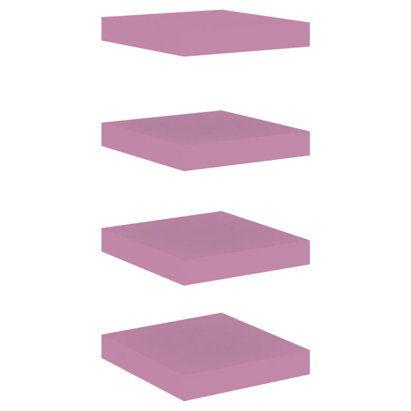 B! Polica nástenná 23,5x23,5x3,8cm WL XL4 Pink Pastel PVC