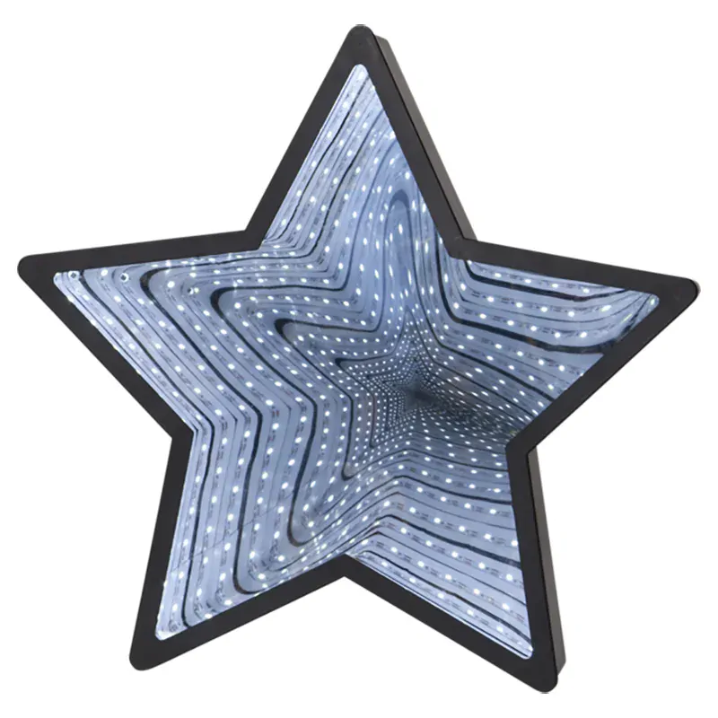 3D Hviezda - Dekoračná lampa 40 LED čierne 