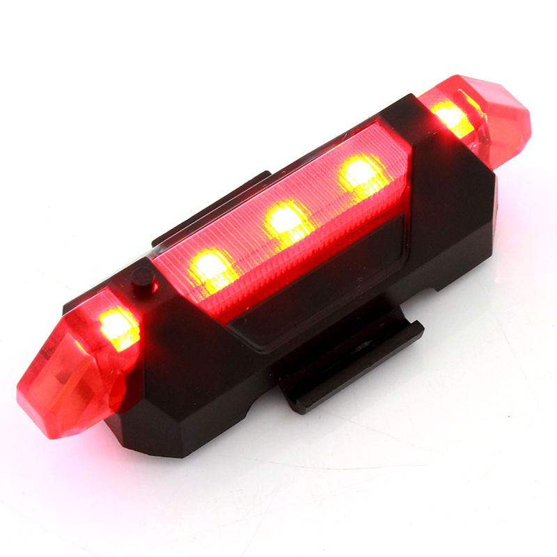 Zadné svetlo na bicykel USB 5 LED ZD41A