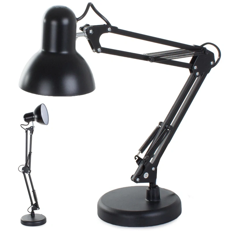 Nastaviteľná stolná lampa čierna