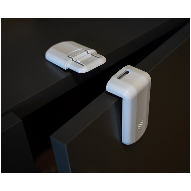 Rohové poistky na dvere a zásuvku biele 4 ks