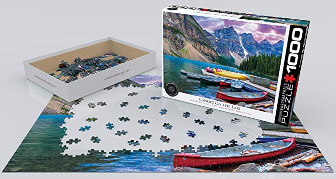 Puzzle jazero s loďkami 1000 dielikov